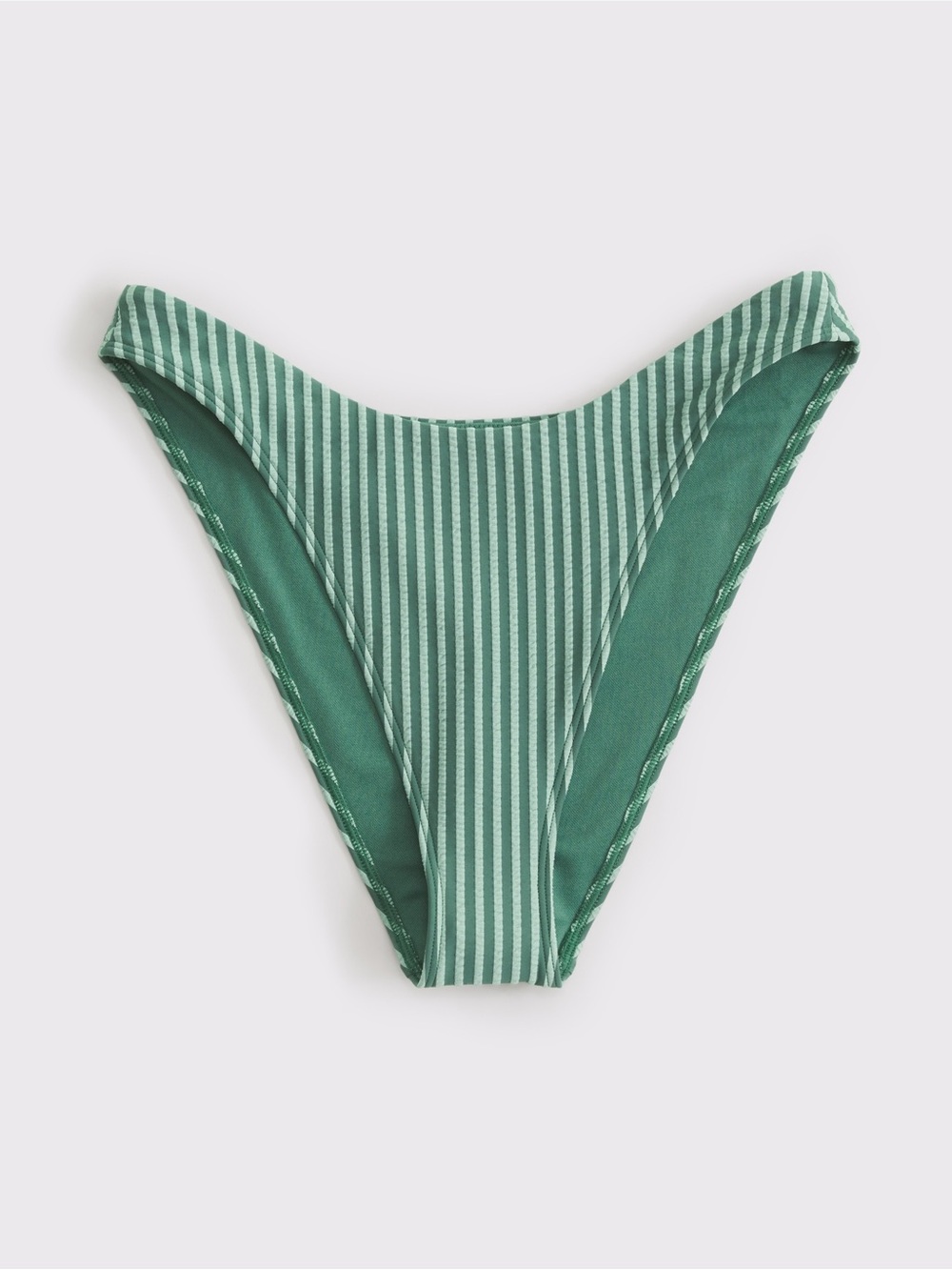 Sold Out Abercrombie & Fitch Ultra High Leg Cheeky Green Striped Bikini Bottom